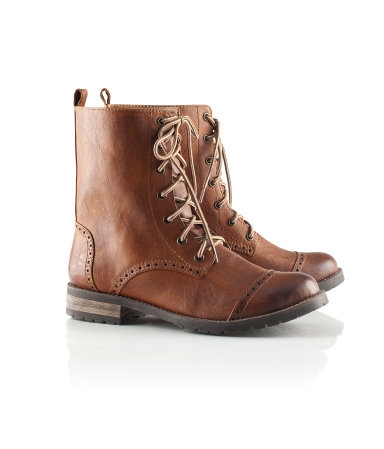 Kids Brown Combat Boots - Yu Boots