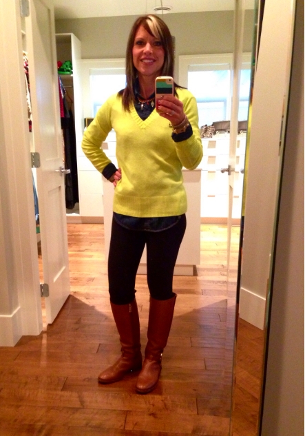 Friday Find ~ Colorful V-Neck Sweater! | Sugar Plum Sisters