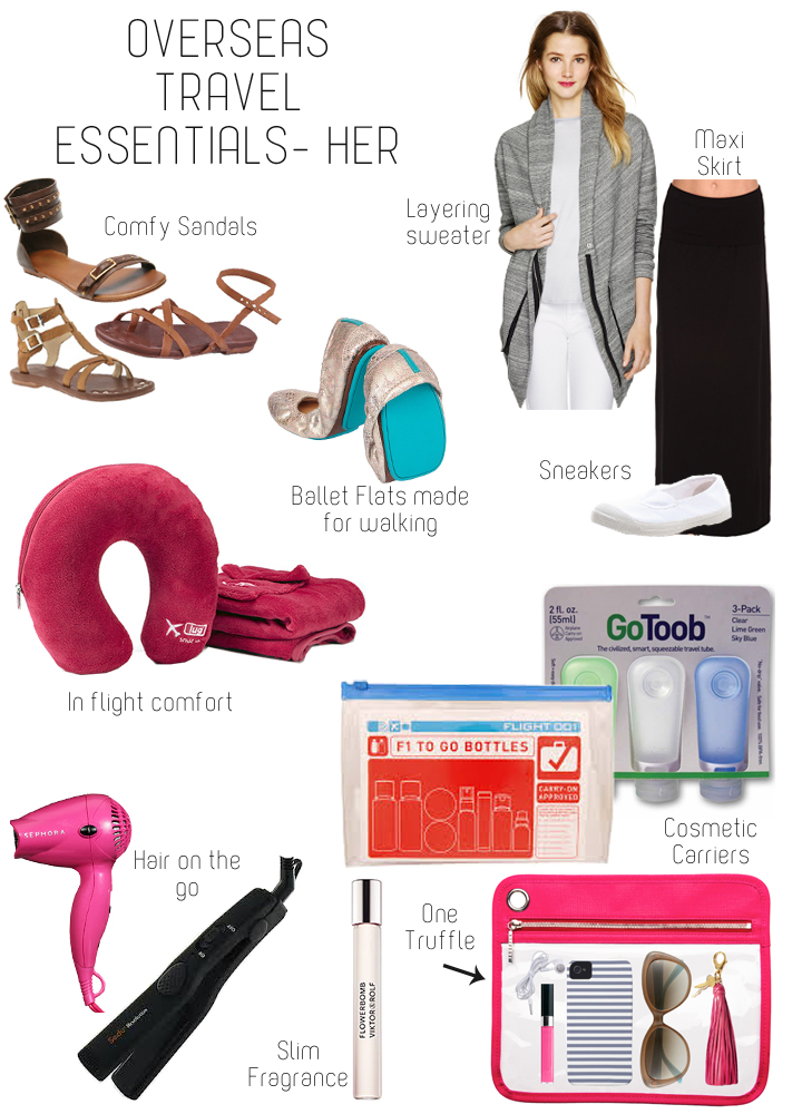 Women's Travel Essentials for a Long Flight