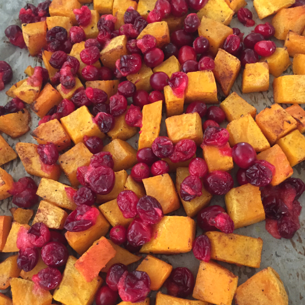 butternut squash and cranberries